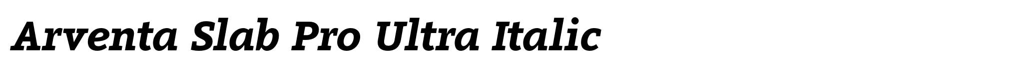 Arventa Slab Pro Ultra Italic image